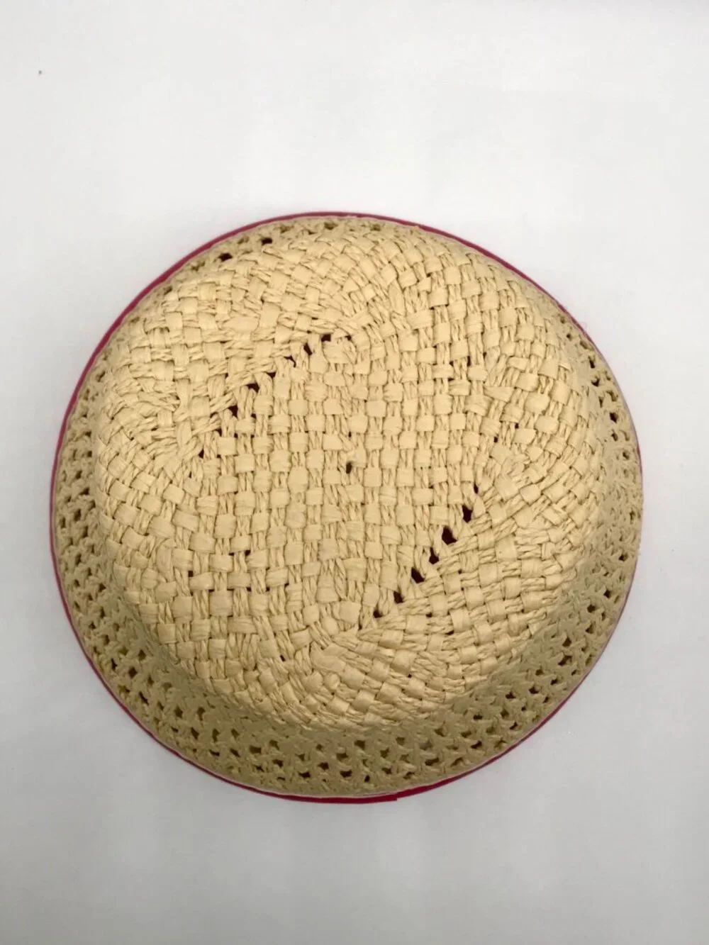 On 34th Medium Beige & Pink Crochet Bucket Hat